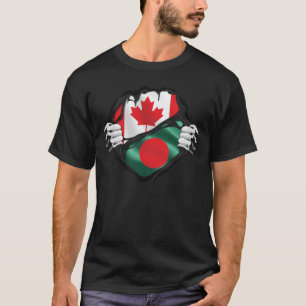Canadese handschoenen met een vlag t-shirt