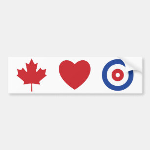 Canadese hartkrullende bumpersticker
