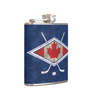 Canadese Hockey Flag Logo Hip Flask Heupfles