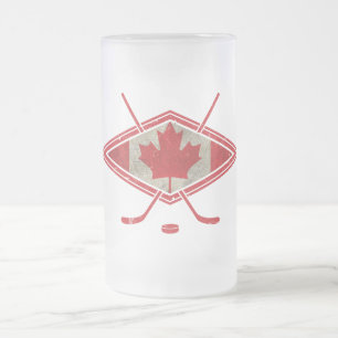 Canadese Hockey Flag Logo Matglas Bierpul