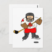 Canadese Hockey Player Briefkaart (Voorkant / Achterkant)