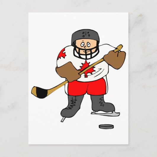 Canadese Hockey Player Briefkaart (Voorkant)