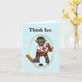 Canadese Hockey Player Canada Day Kaart (Gele Bloem)