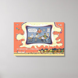 Canadese Houthakker | Barhumor 24x16 Canvas Afdruk