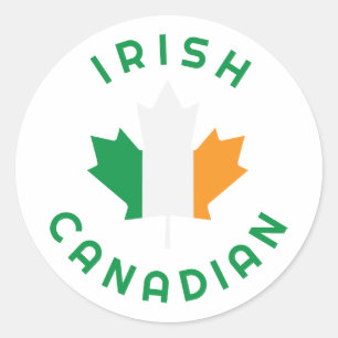 Canadese Ierse roots Ronde Sticker
