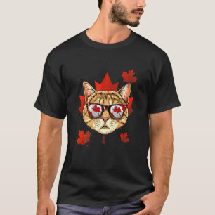Canadese kat esdoorn Ree blad Canadese vlag kitten T-shirt