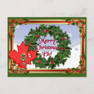 Canadese kerst feestdagenkaart