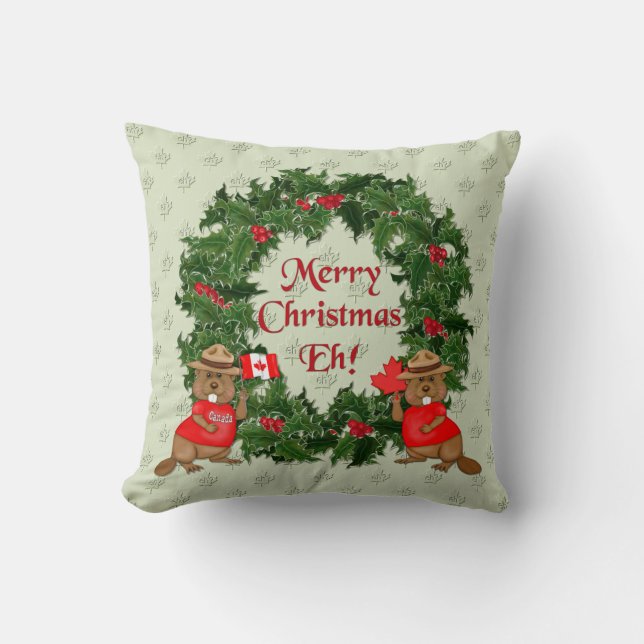 Canadese kerst kussen (Voorkant)