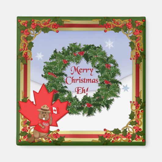 Canadese kerst magneet (Voorkant)