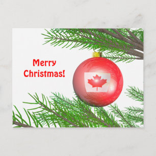 Canadese kerstboomdecoratie feestdagenkaart