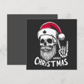 Canadese kerstschedel feestdagenkaart (Voorkant / Achterkant)