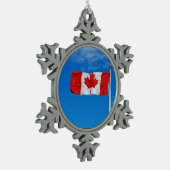 Canadese kerstversiering tin sneeuwvlok ornament (Links)