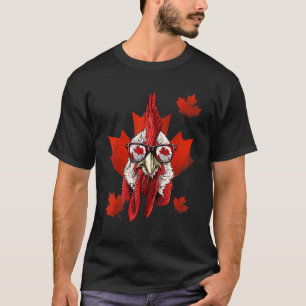 Canadese Kip Esdoornblad Canada Vlag Pluimvee T-shirt