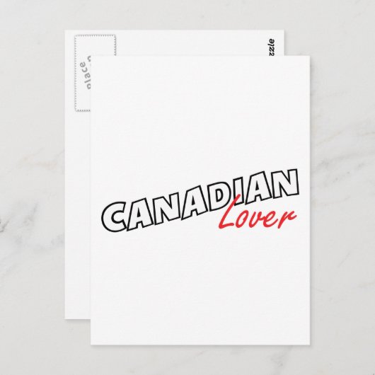Canadese Lover Briefkaart (Voorkant / Achterkant)