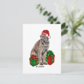 Canadese lynx - kerstkaart (Staand voorkant)