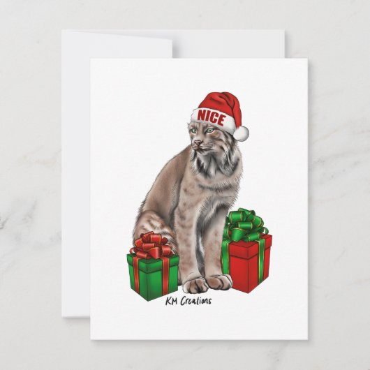 Canadese lynx - kerstkaart (Voorkant)