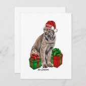Canadese lynx - kerstkaart (Voorkant / Achterkant)
