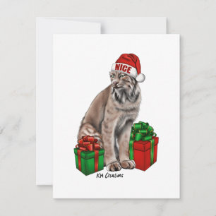 Canadese lynx - kerstkaart