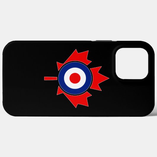 Canadese Maple Leaf Roundel Mod in zwart Case-Mate iPhone Case (Achterkant (horizontaal))