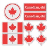 Canadese Maple Leaf Sticker Pack,,canadees,canada (Voorkant)