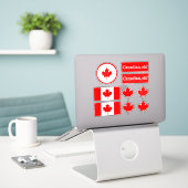 Canadese Maple Leaf Sticker Pack,,canadees,canada (Laptop op bureau)