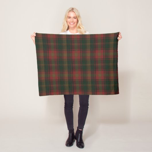 Canadese Maple Leaf Tartan Blanket Fleece Deken (In situ)
