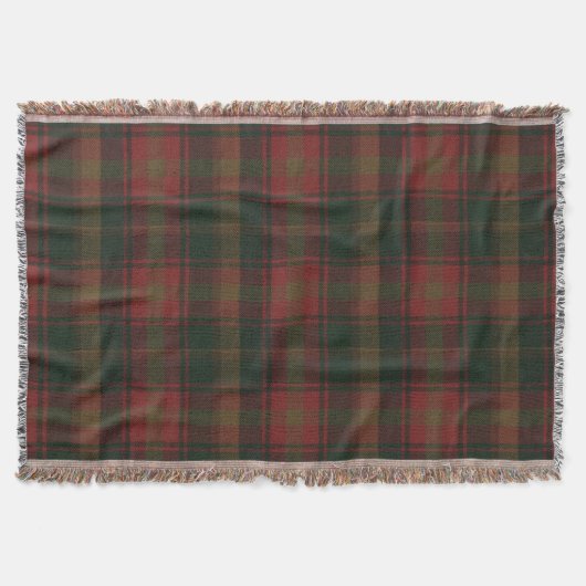 Canadese Maple Leaf Tartan Throw Blanket Deken (Voorkant)