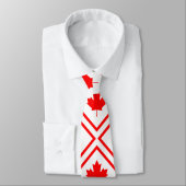 Canadese Maple op rood en wit Stropdas (Gebonden)
