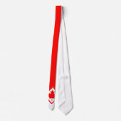 Canadese Maple op rood en wit Stropdas (Achterkant)