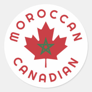 Canadese Marokkaanse roots Ronde Sticker