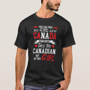 Canadese meisje canadese wortels trots op canada t-shirt