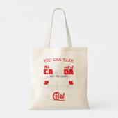 Canadese meisje canadese wortels trots op canada tote bag (Achterkant)