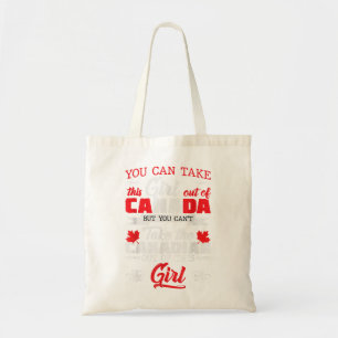 Canadese meisje canadese wortels trots op canada tote bag