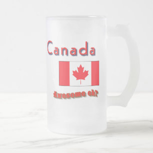 Canadese mok-geweldige eh matglas bierpul