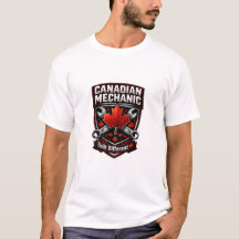 Canadese monteur 'Built Different' badge T-shirt