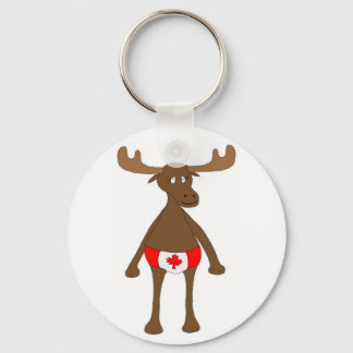 Canadese Moose Button Sleutelhanger