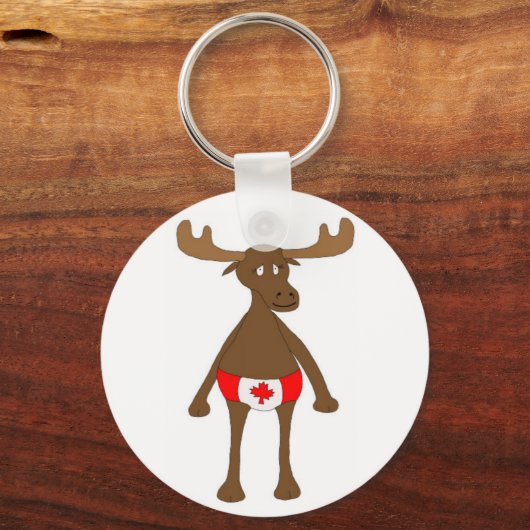 Canadese Moose Button Sleutelhanger (Voorkant)