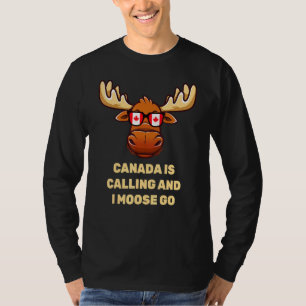 Canadese Moose Canada vlag T-shirt