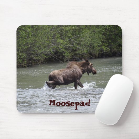 Canadese Moose Grappige Wildlife Mousepad Muismat (Met muis)