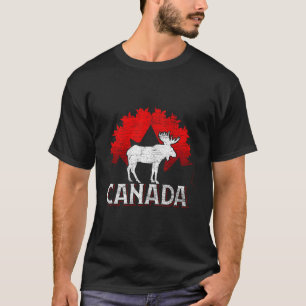 Canadese Moose Maple Leaf Animal Canada T-shirt