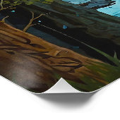 Canadese Moose & Winter Maan Perfect Poster (Hoek)