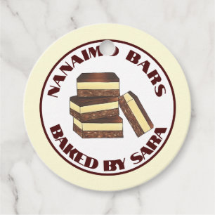 Canadese Nanaimo Bars Bakkerij Zelfgemaakt Gebakke Bedankjes Labels