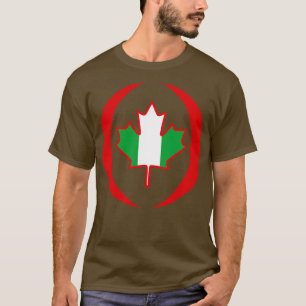 Canadese Nigeriaanse Multinationale Patriot Flag T-shirt