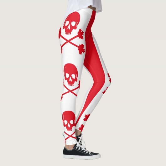Canadese piraatschedel en kruisgraten leggings (Rechts)