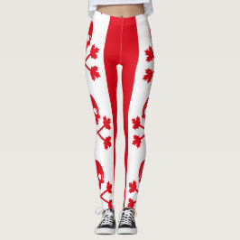 Canadese piraatschedel en kruisgraten leggings