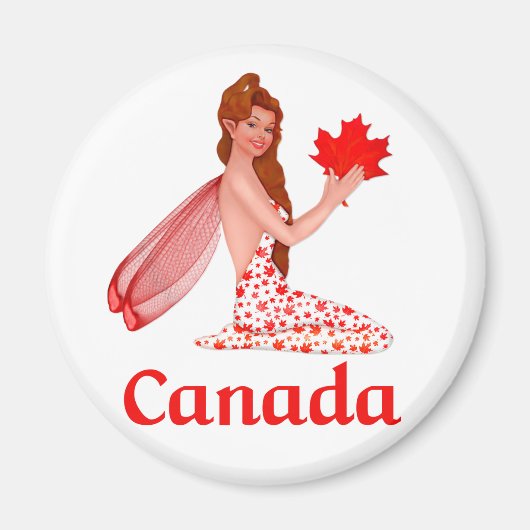 Canadese Pixie met Maple Leaf Magneet (Voorkant)