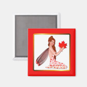 Canadese Pixie met Maple Leaf Magneet (Voorkant / Achterkant)