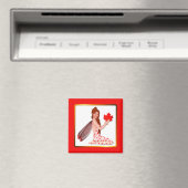 Canadese Pixie met Maple Leaf Magneet (Insitu (Vaatwasser))