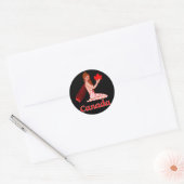 Canadese Pixie met Maple Leaf Ronde Sticker (Envelop)