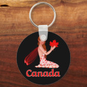 Canadese Pixie met Maple Leaf Sleutelhanger (Voorkant)